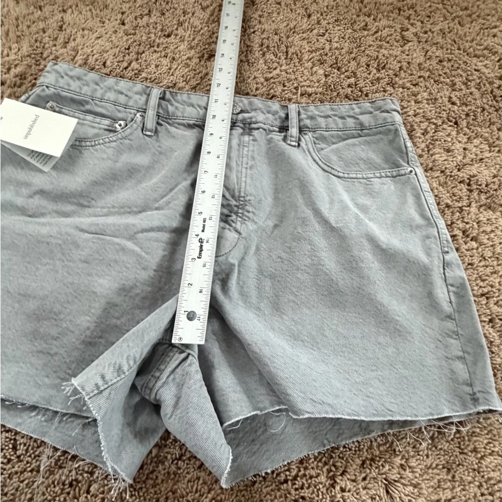 NWT new 31 Anthropologie unpublished emma Gray Denim Jean shorts mom fit - Picture 17 of 17